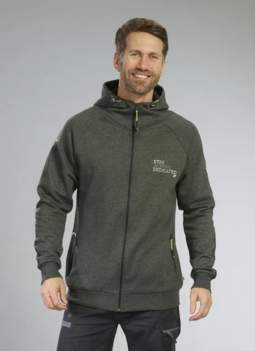 "Sweatjacke mit Kapuze, Farbe grün/schwarz, Gr.L image"