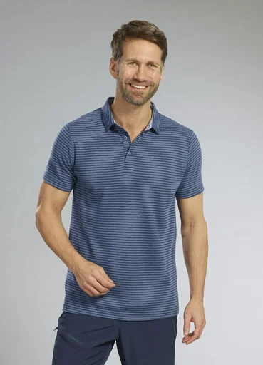 "Poloshirt mit Struktur, Farbe blau-gestreift, Gr.M image"
