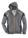 Sweatjacke, Farbe grau/schwarz, Gr.3XL