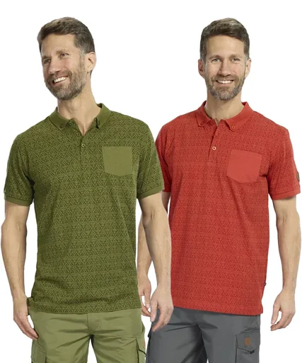 "Poloshirt gemustert, Farbe rot, Gr.M image"