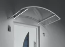 Bogenvordach mit LED-Technik, 1500 x 900 x 250 mm, Edelstahl