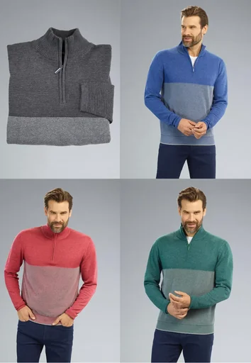 "Pullover mit Reißverschluß, Farbe rot, Gr.L image"