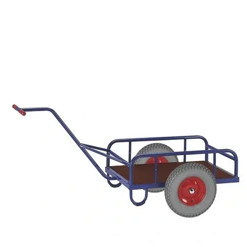 "Handwagen mit Ladefläche mit Geländer, Traglast 200 kg, Ladefläche 790 x 435 mm image"