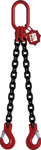 "2-Strang Kette GK8, mit Gabelkopfhaken 8 mm, 2 m lang image"