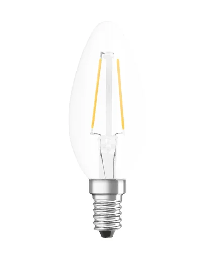 "LED STAR FILAMENT Kerze mit 2,5 Watt, E14, klar, kaltweiß image"