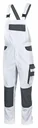 Latzhose EXTREME, weiss-grau, Gr. XXL