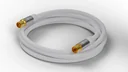 TV Antennenkabel 135 dB, 4x geschirmt, 5 m, Weiß, - vergoldet, Koax-Buchse > Koax-Stecker (70319)