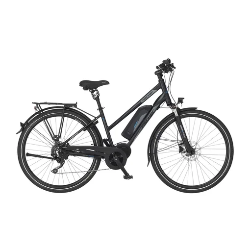 "Damen E-Bike Trekking, 28 Zoll, Rahmengröße 44 cm, 10-Gang Kettenschaltung, schwarz matt, VIATOR ETD 1861 image"