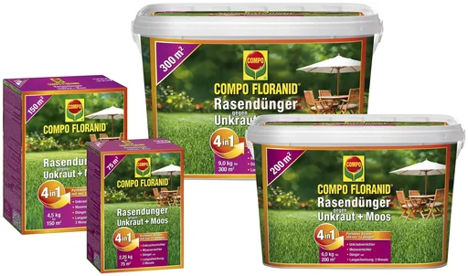"Floranid Rasendünger 4in1, gegen Unkraut & Moos - 6 kg image"