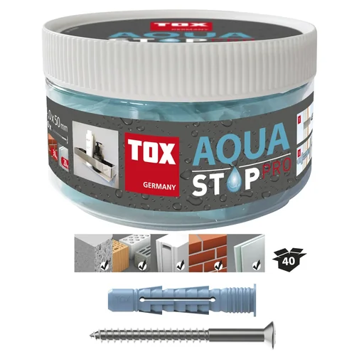 "Allzweckdübel Aqua Stop Pro 6x38 mm + Schraube in Runddose image"