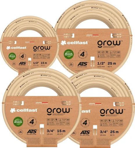 Gartenschlauch GROW 3/4 Zoll, 15 m, 4-lagig