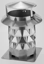 Kaminaufsatz NW180, Edelstahl, Windkat, f. Kamine 16,5x16,5 bzw.18cm