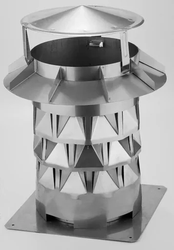 "Kaminaufsatz NW180, Edelstahl, Windkat, f. Kamine 16,5x16,5 bzw.18cm image"