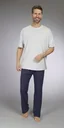 Herren Pyjama, Farbe grau/marine, Gr.XL