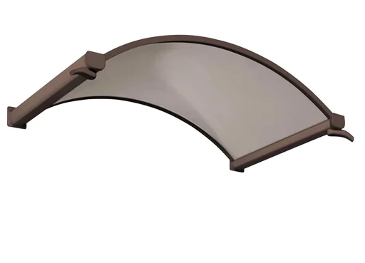 "Rundbogenvordach Typ NO Bronce, 1600 x 900 x 300 mm, Farbe weiß image"