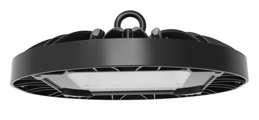 "LED-HighBay in UFO-Form bietet 200 W, 20100 lm, 5000 K (neutralweiß) und IP65 Schutz. image"