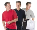 Herren Poloshirt mit Reißverschluss, Farbe schwarz, Gr. M