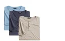 T-Shirt mit Knopfleiste, Farbe grau/melange, Gr.L