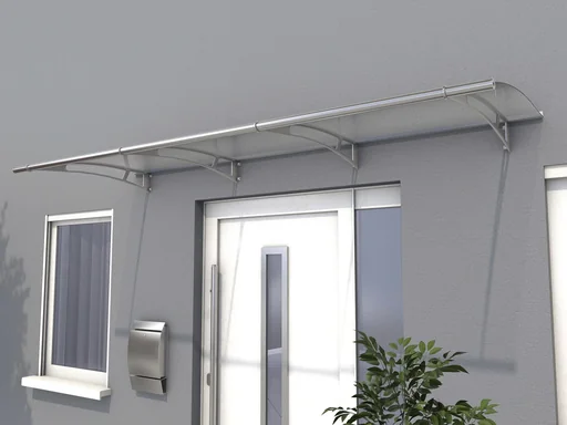 "Pultvordach L 270, 270 x 95 x 17 cm, Edelstahl, 4 mm satiniert weiß image"