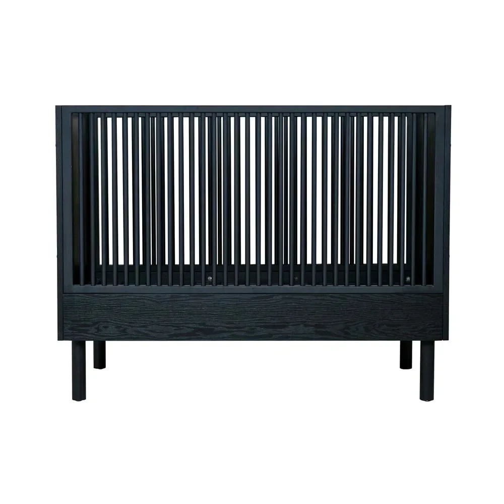 Quax HAI NO KI Babybett Esche schwarz 60 x 120