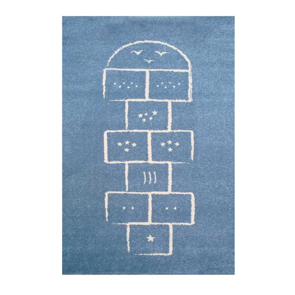 Art for Kids Kinderteppich Hüpfkästchen blau