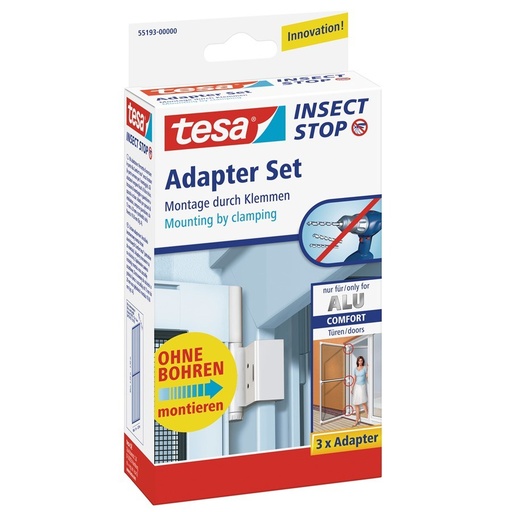 "Adapter-Set für Alu Comfort Insektenschutztür, weiß image"