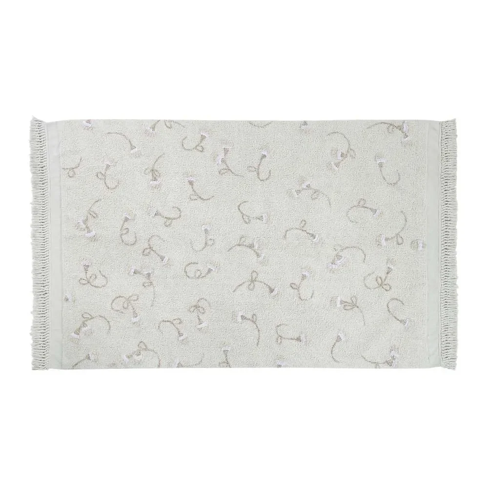 Lorena Canals waschbarer Teppich Blumen elfenbein