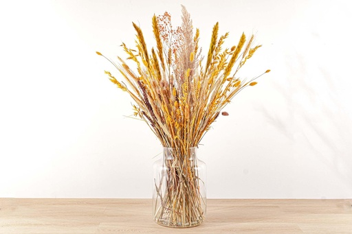 "Trockenblumenstrauß - Gelb XL - Trockenstrauß - 70 cm image"