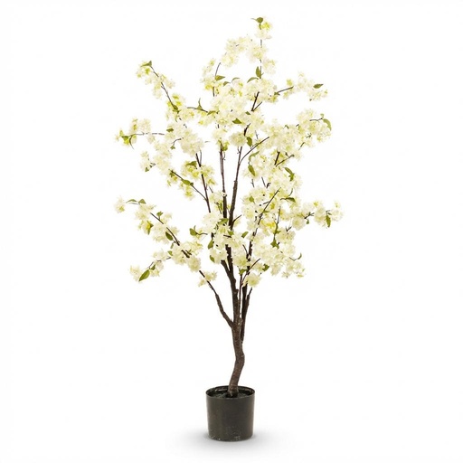 "Kunstpflanze - Prunus - Kirschblüte - Weiß - 135cm image"
