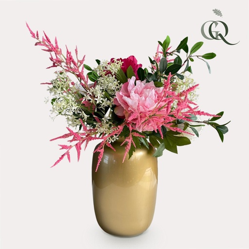 "Kunstblumen - Bukett L - Glänzend Rosa - 80cm image"