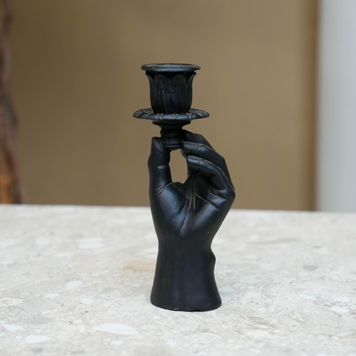 "Kerzenhalter - Hand Schwarz - ↑ 20 cm image"