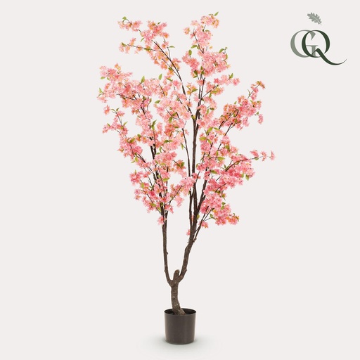 "Kunstpflanze - Prunus - Kirschblüte - Rosa - 210cm image"