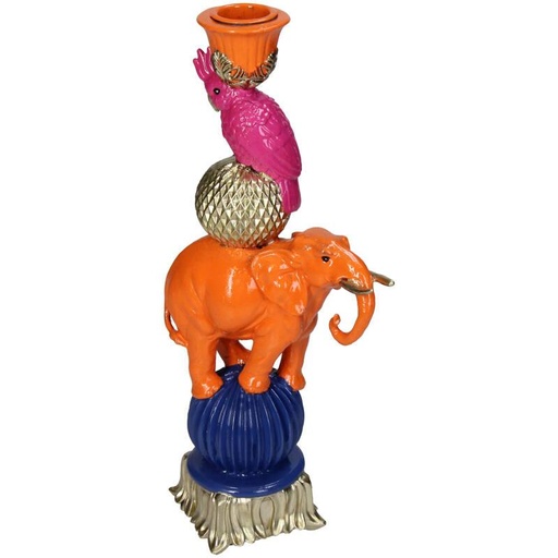 "Kerzenhalter - Oranger Elefant ↑ 26 cm image"