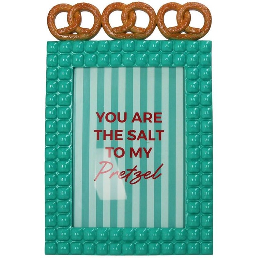 "Fotorahmen Pretzel Polyresin Türkis 13x18cm image"