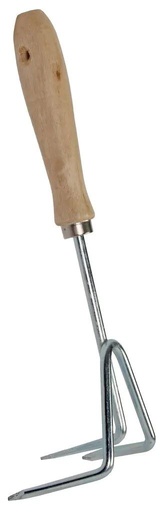 "Handkratzer - Dreizack - Verzinkter Stahl - Holzgriff image"