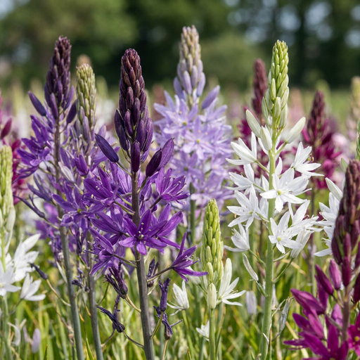 "5x Camassia Leichtlinii Mix - Leichtlins Prärielilie Mix - Blau und Weiß - Sommerblüher - Zwiebelgröße 12/14 image"