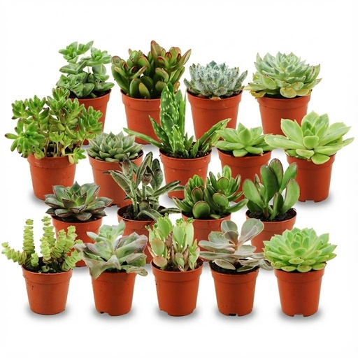 "Mini Sukkulenten Mix - 18 Stück - Ø 5,5 cm - Höhe: 5-10 cm image"