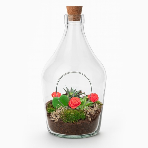 "Love in a Bottle - DIY Offenes Pflanzen Terrarium - Ø 16 cm ↑ 30 cm image"