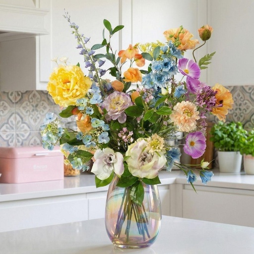"Kunstblumenstrauß - Soft Spring Deluxe - Real Touch - 18 Stiele - ↑ 85 cm image"