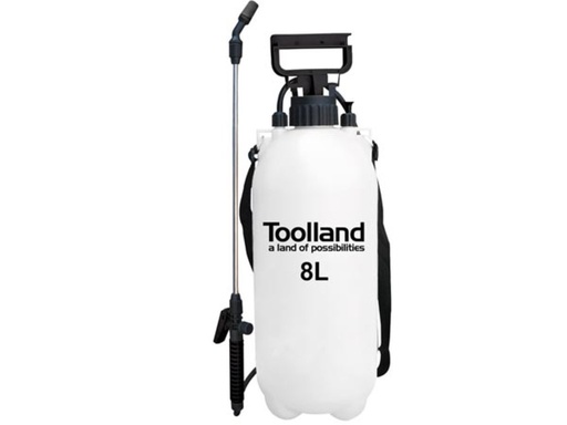 "Drucksprüher, verstellbare Düse, Füllstandsanzeige, Gurt, 8 Liter, Pumpensystem, weiß/schwarz image"