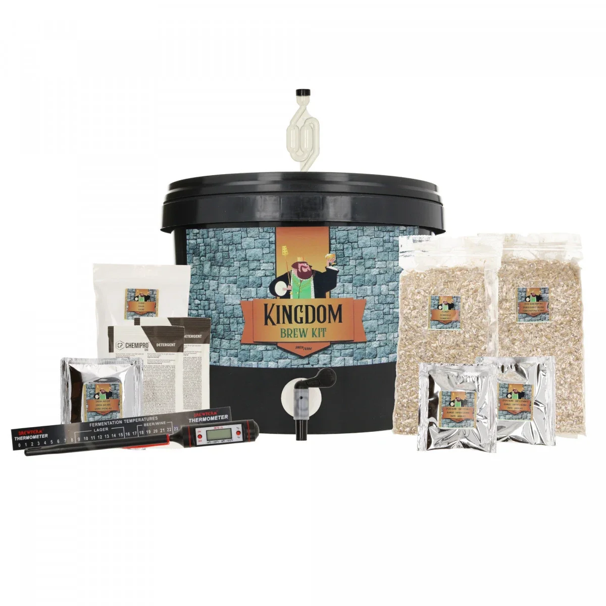 "Kingdom Bierbrauset, Brew Kit - Blondes Starkbier, Komplette Malzmischung für 5L Bier image"