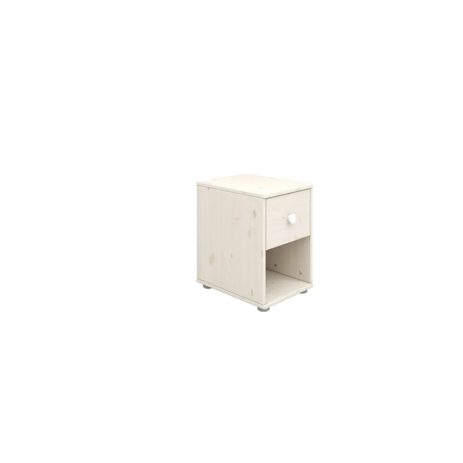 Flexa Kommode - Classic, mit 1 Schublade, 36x51,8 cm, Farbe: Weiß gekalkt / Weiß / Weiß