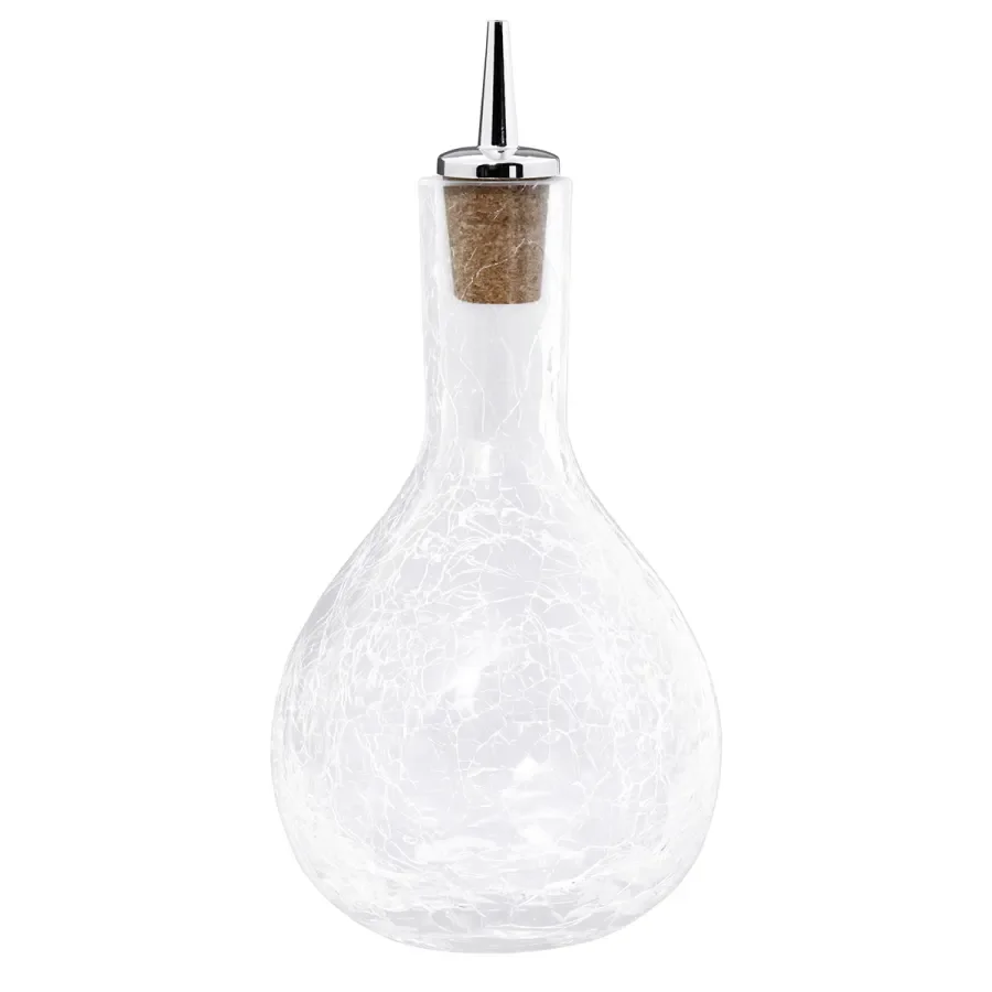 "Dash-Bottle, Bitterflasche - Craquelé Glas mit verchromten Ausgiesser image"