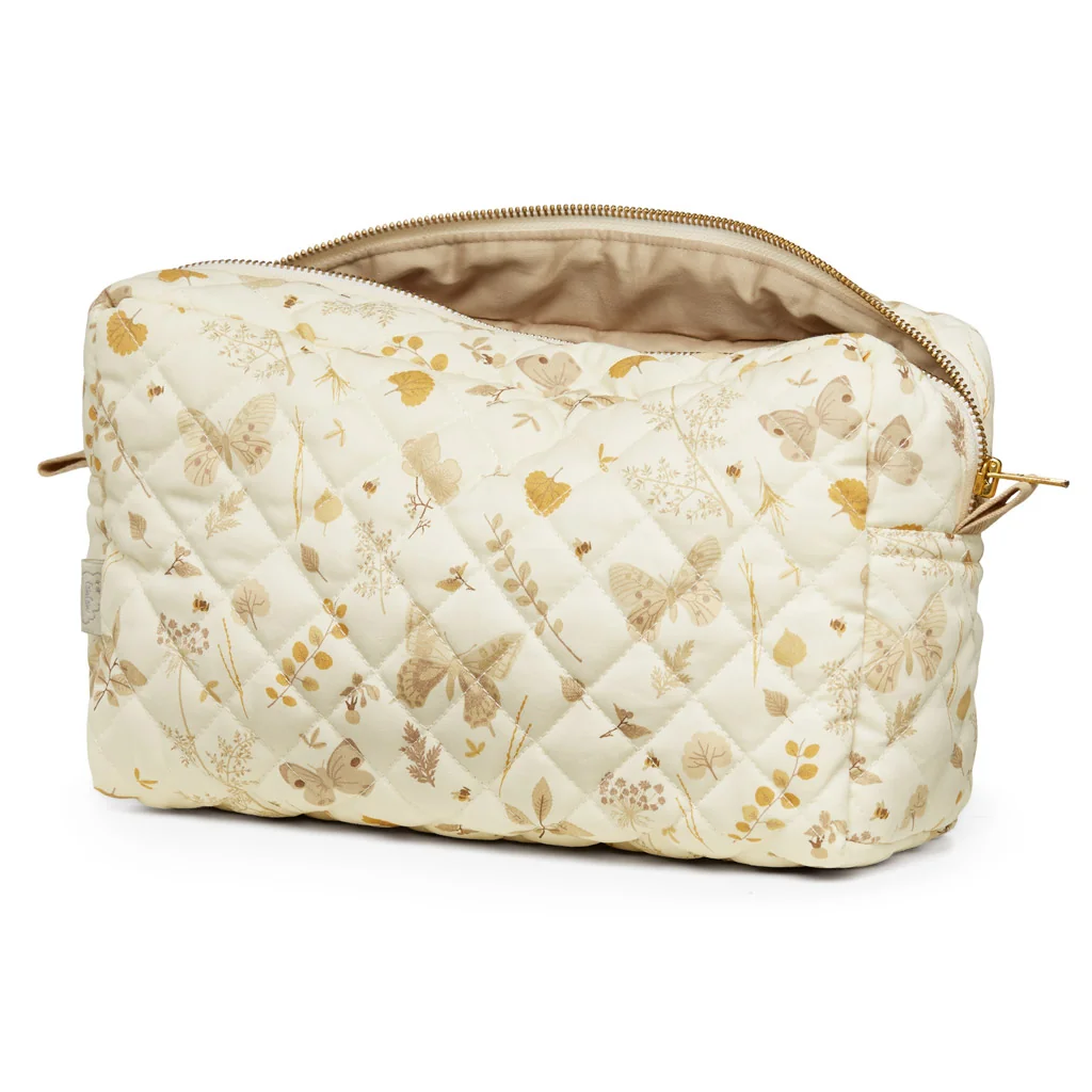 Cam Cam Kulturbeutel, Kulturtasche, Kosmetiktasche - OCS Schmetterlinge, Latte
