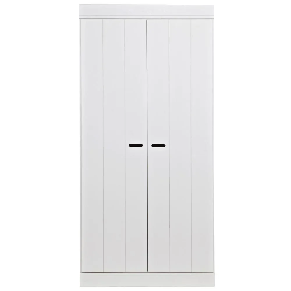 WOOOD 2-türiger Kleiderschrank erweiterbar weiss