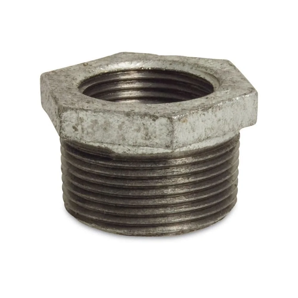 Gewindefitting, Tempergussfitting, Reduzierstück 1/2" AG x 1/4" IG