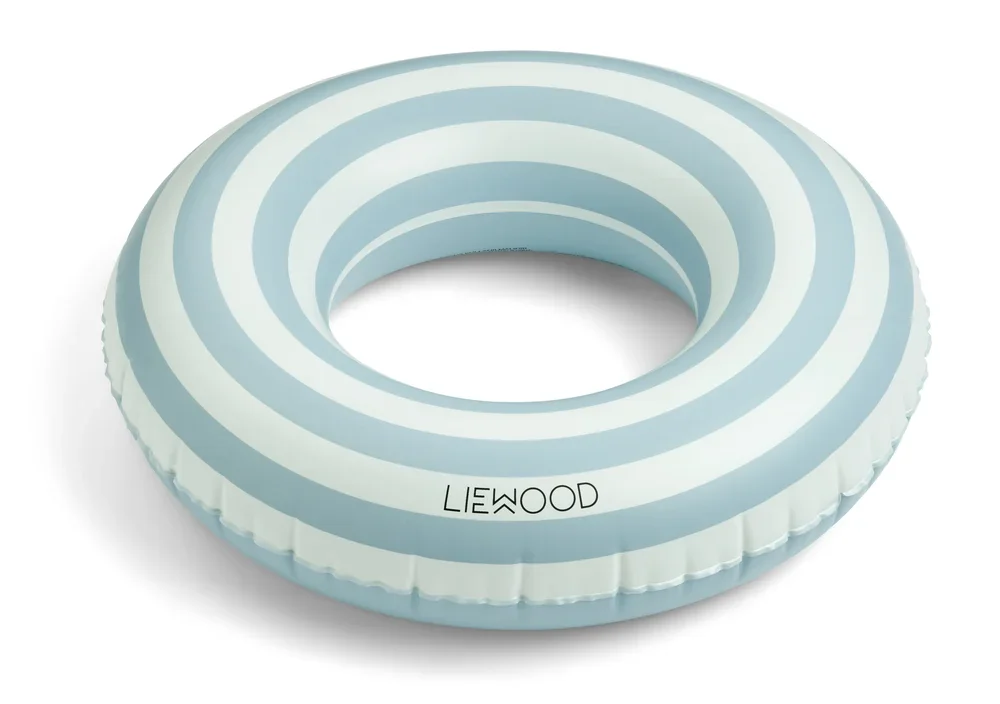 "Liewood Baby Schwimmring, Schwimmring, Schwimmreifen Babys, Schwimmringe - Baloo, Stripe, Farbe: Meerblau / Creme de la creme image"