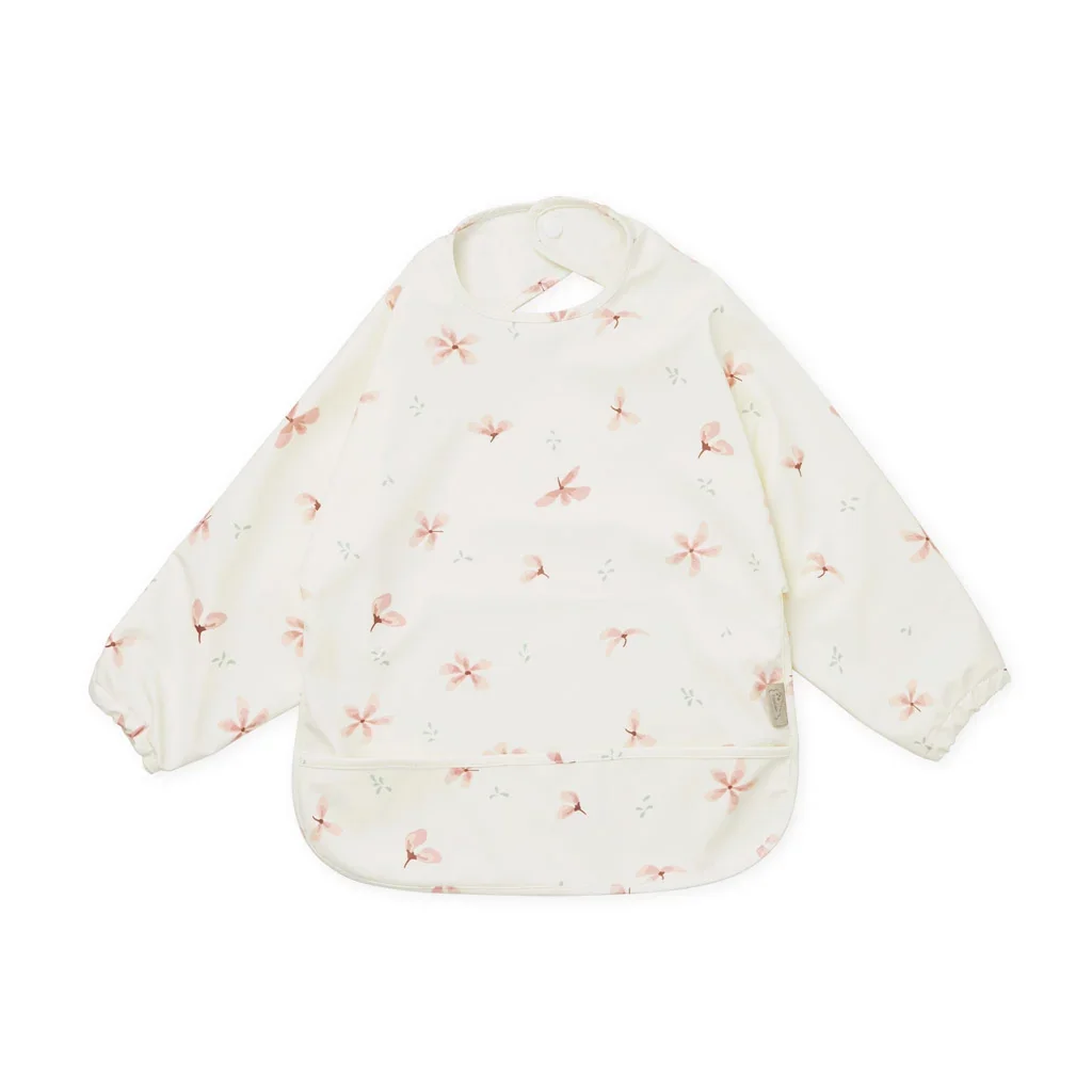 Cam Cam Lätzchen mit Ärmel, Windblumen-Creme