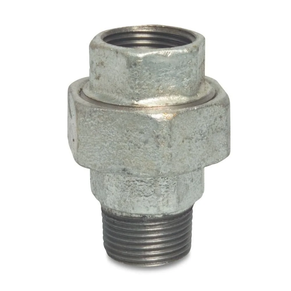 Gewindefitting Temperguss Verschraubung, Flachfitting 1'' IG x 1'' AG