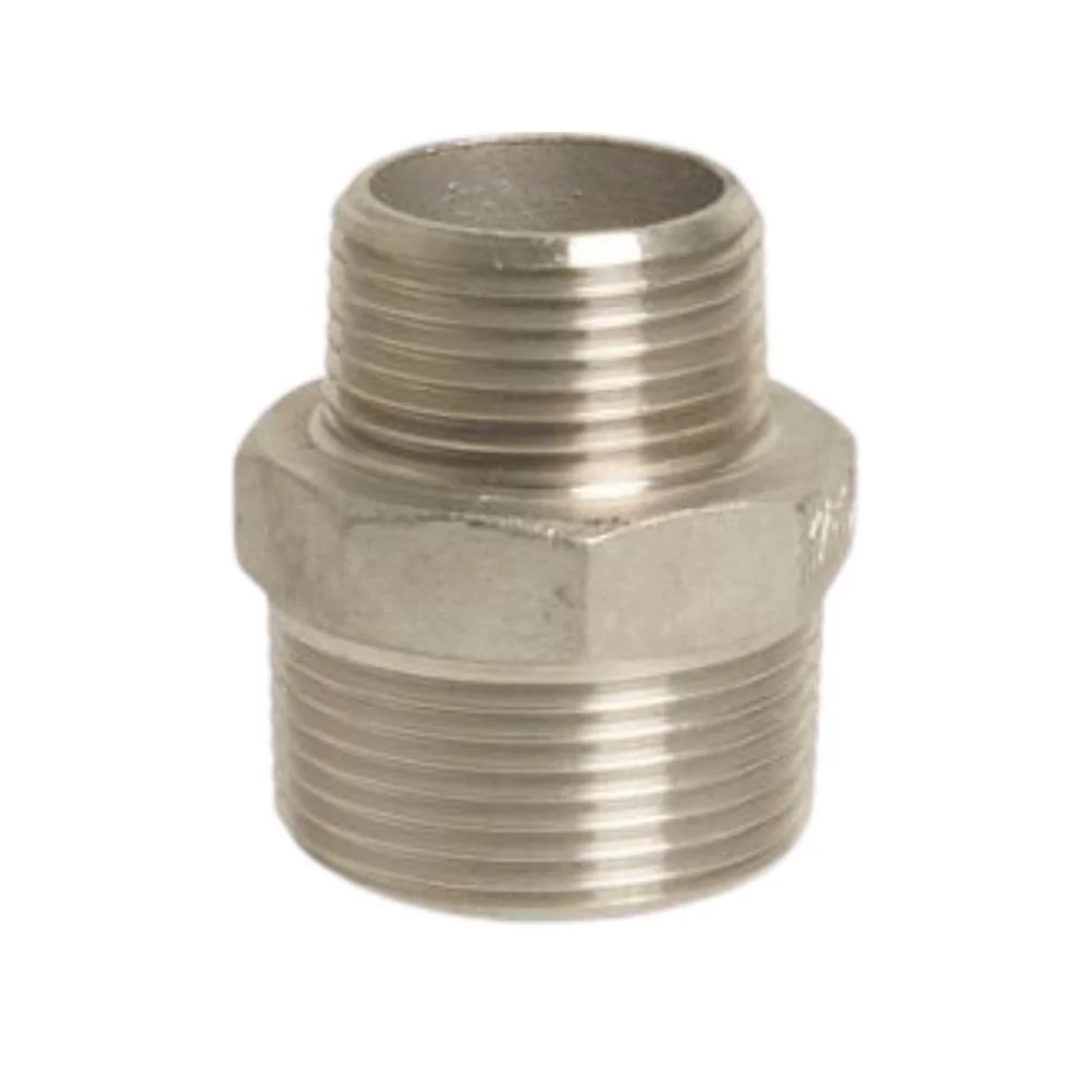 Edelstahlfitting Reduziernippel 1 1/2 x 1 Zoll